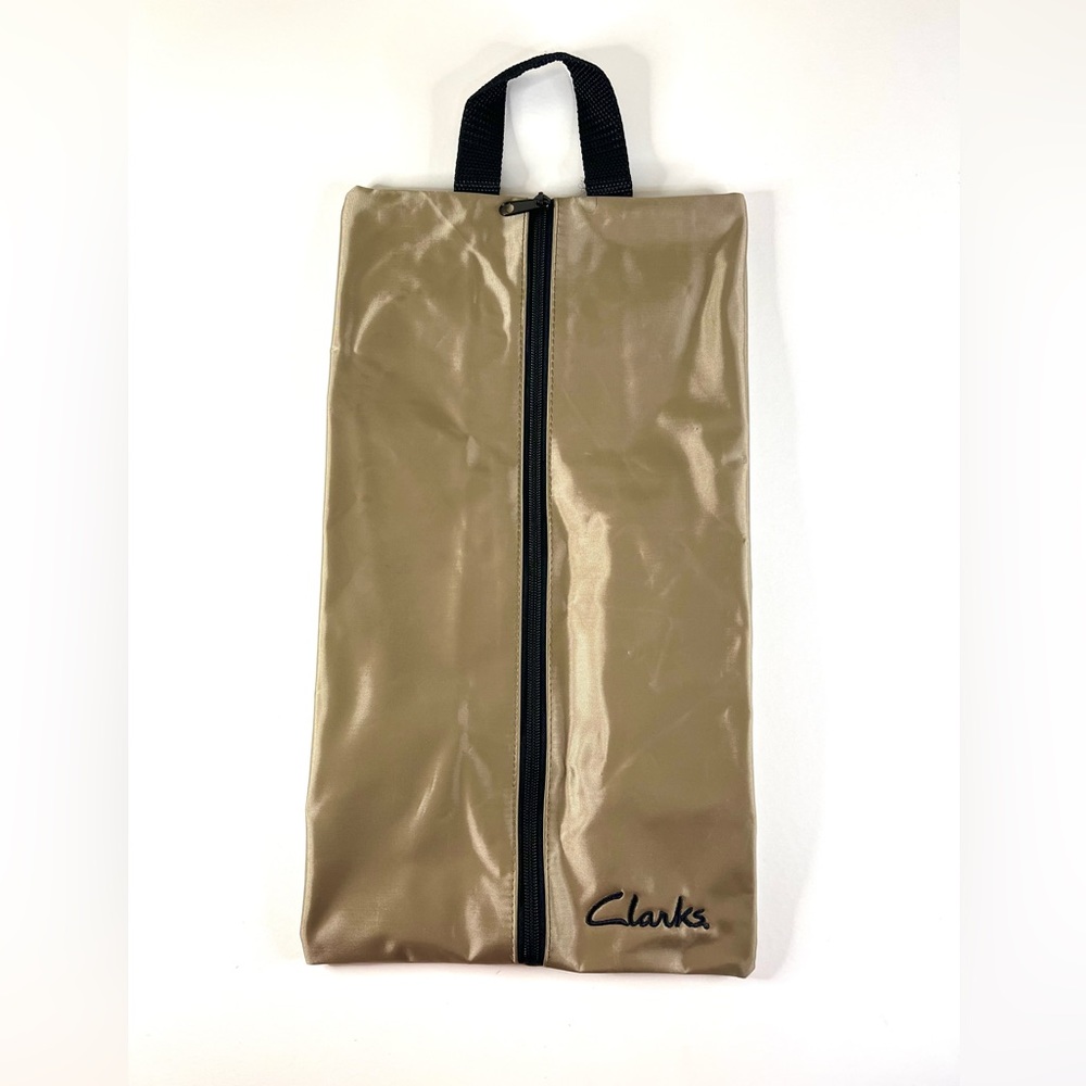 Clarks Gold Travel Bag for Shoe Storage Organization Full Zip With Handle